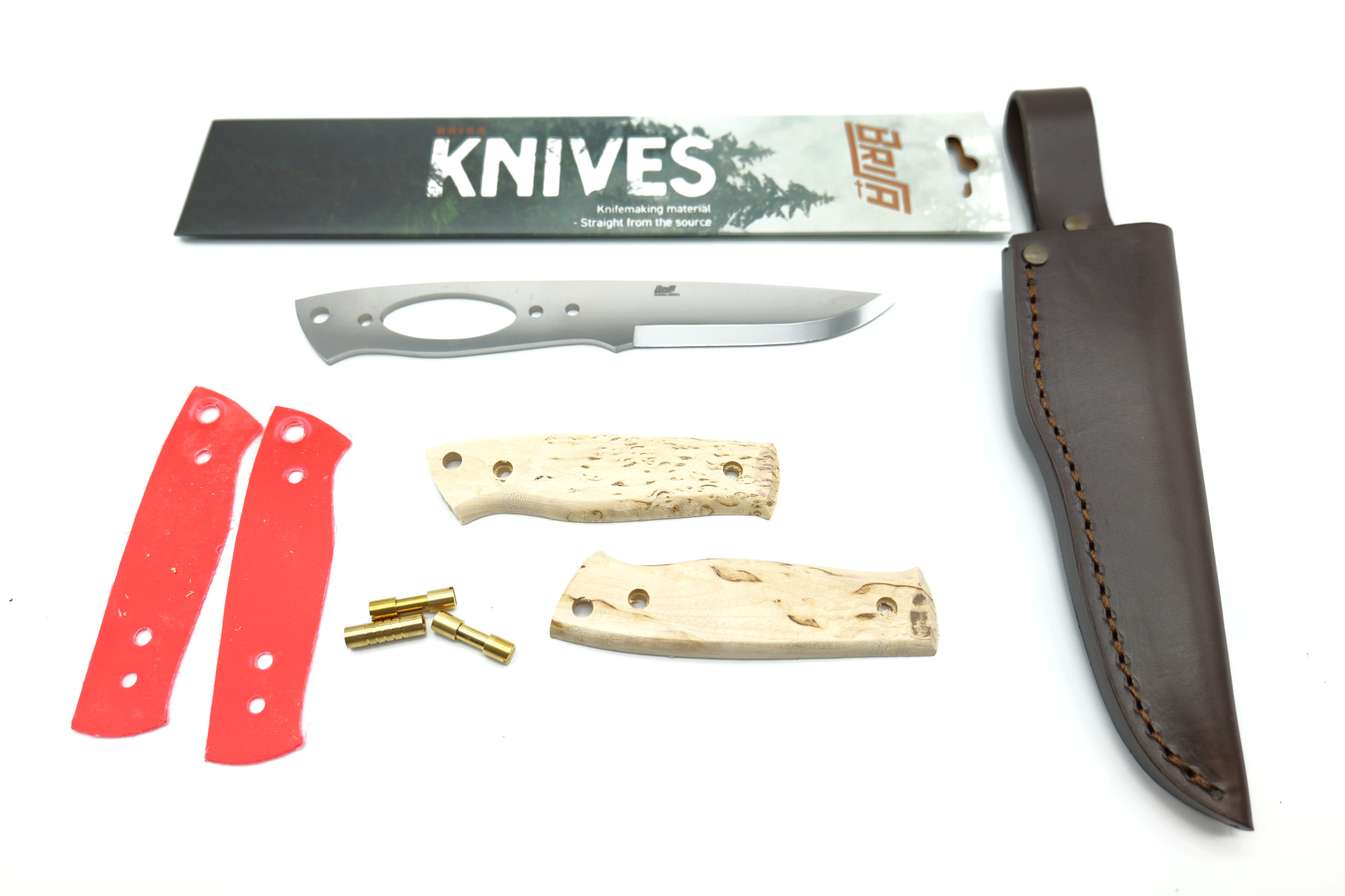Brisa EnZo Trapper 95 Kit Outdoor Messer Scandi N690 Maserbirke / Curly Birch
